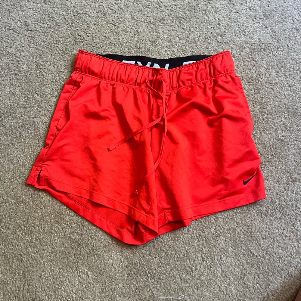 Nike Red Athletic Shorts Lightweight Performance